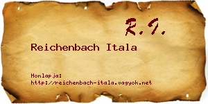 Reichenbach Itala névjegykártya